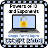 Math Digital Escape Room - Powers of 10 and Exponents - Go