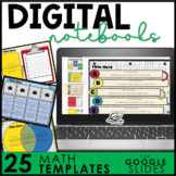 Math Digital Interactive Notebook Templates for Google Slides