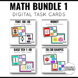Math Digital Task Cards Bundle for K-1
