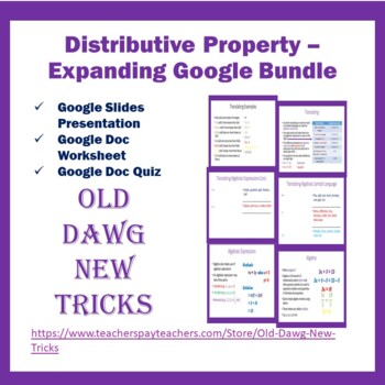 Preview of Math: Distributive Property - Expanding Google Bundle