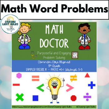 Preview of Math Doctor Problem Solving : SAMPLER FREEBIE !!! - 5th Grade