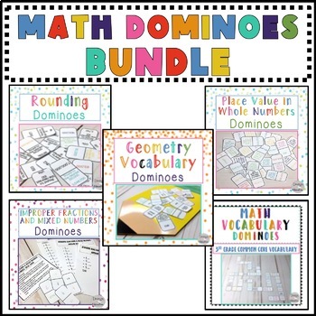Preview of Interactive Math Domino Games Bundle for Engaging Learning