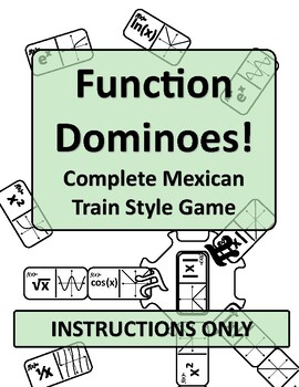 Preview of Math Dominoes Function Recognition INSTRUCTIONS ONLY