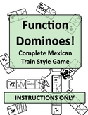 Math Dominoes Function Recognition INSTRUCTIONS ONLY