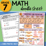 Math Doodle - Converting Using Proportions - Easy to Use N