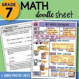 Math Doodle - Net Worth Statements - Easy to Use Notes wit
