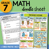 Math Doodle - Purchasing Decisions - Easy to Use Notes wit