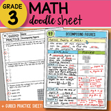 Math Doodle Sheet - Decomposing Figures - EASY to Use Note
