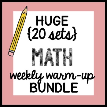 Preview of HUGE {all the Weekly Warm-ups} Math Doodles BUNDLE - ALL YEAR