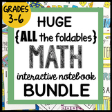HUGE {all the FOLDABLES} MATH Doodle Bundle ALL-YEAR INB, Grades 3-6 Notes