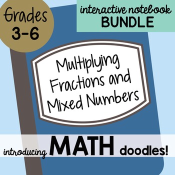 Preview of Math Doodles Interactive Notebook Bundle 11 - Multiplying Fractions