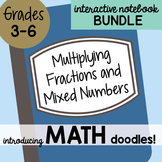 Math Doodles Interactive Notebook Bundle 11 - Multiplying 