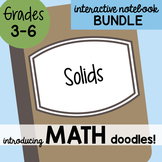Math Doodles Interactive Notebook Bundle 13 - Solids