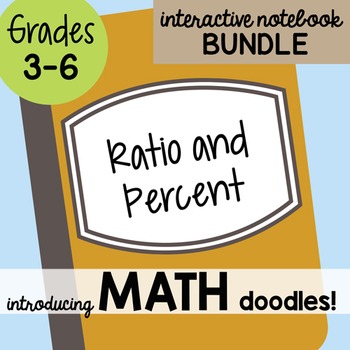 Preview of Math Doodles Interactive Notebook Bundle 16 - Ratio and Percent