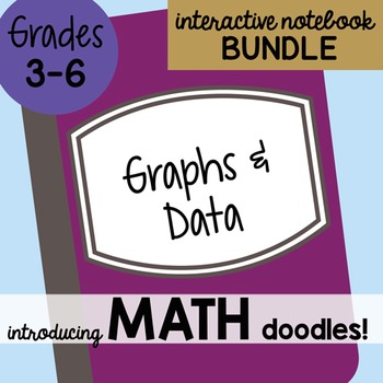 Preview of Math Doodles Interactive Notebook Bundle 18 - Graphs and Data