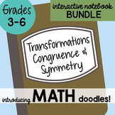 Math Doodles Interactive Notebook Bundle 19 - Transformations