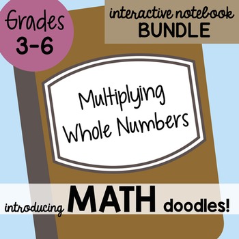 Preview of Math Interactive Notebook Bundle 3 - Multiplying Whole Numbers