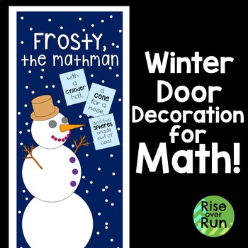 Preview of Math Door Docoration for Winter