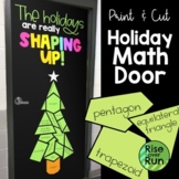 Math Door or Bulletin Board for Christmas & Winter with Po