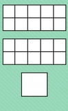 Math Double 10 Frame with Number Square for Writing the Number