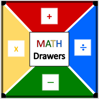 Preview of Math Drawers - Multiplication