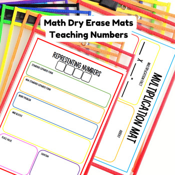 Preview of Math Dry Erase Mats - Teaching Numbers