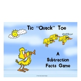 Math Duck Subtraction Facts File Folder Game Tic-Quack-Toe