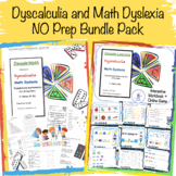 Math Dyscalculia and Math Dyslexia NO Prep Pack Bundle and