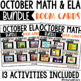 Math & ELA Boom Digital Task Cards OCTOBER Mega Bundle FAL