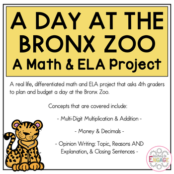 Preview of Math & ELA Project: A Day at the Bronx Zoo
