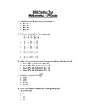 Math EOG Practice Test A - 6th Grade
