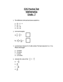 Math EOG Practice Test - Grade 7