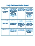 Math Early Finishers Choice Boards