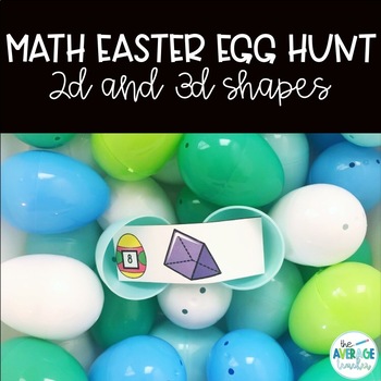 Preview of Math Easter Egg Hunt - 2D and 3D Shapes (Distance learning compatible!)