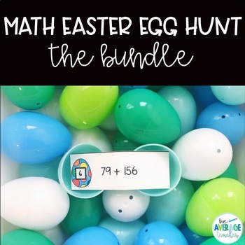 Preview of Math Easter Egg Hunts - Bundle (Distance learning compatible!)