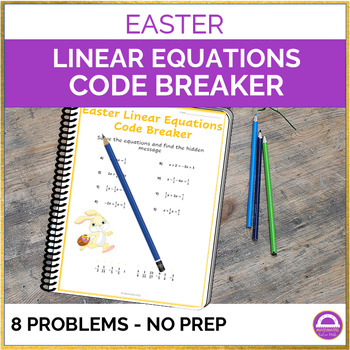 Preview of Easter Linear Equations Hidden Message