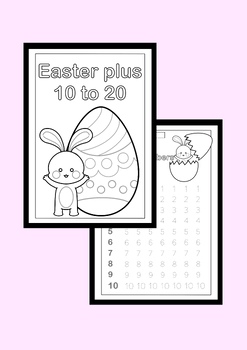 Preview of Math Easter event plus 10 - 20 (Kindergarten-1st Grade)