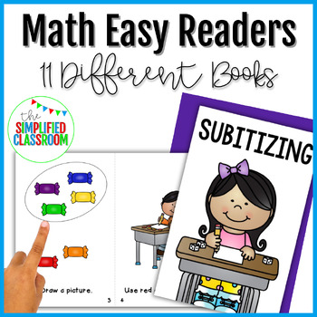 Preview of Math Easy Readers Decodable First Grade Printable Math Books