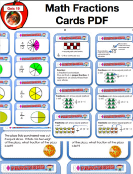 Preview of Math Education - Fraction Cards PDF - Fractions and Decimals