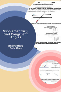 Preview of Math-Emergency Sub Plan: Supplementary and Congruent Angles. Video