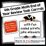 4th Grade Math End of Year Review Task Cards | Distance Learning