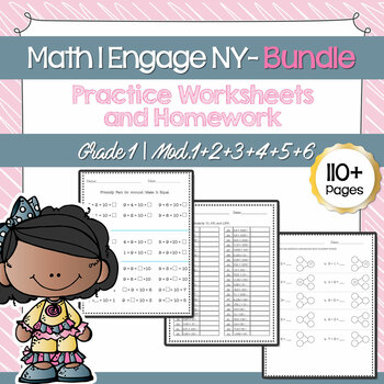 Preview of Math | Engage NY - 1st Grade Extra Worksheets BUNDLE (ALL MODULES)