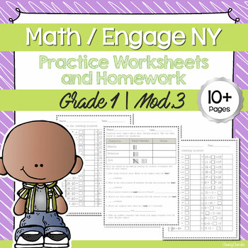 Preview of Math | Engage NY - 1st Grade Extra Worksheets (MODULE 3)