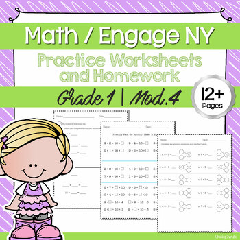 Preview of Math | Engage NY - 1st Grade Extra Worksheets (MODULE 4)