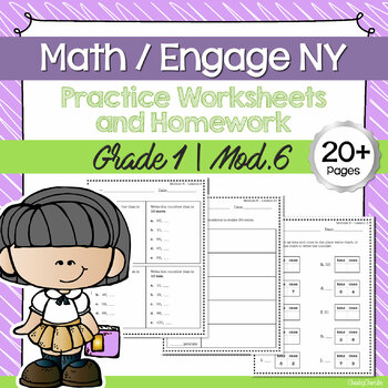 Preview of Math | Engage NY - 1st Grade Extra Worksheets (MODULE 6)