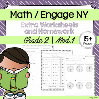 Preview of Math | Engage NY - 2nd Grade Extra Worksheets (MODULE 1)