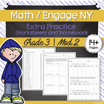 Preview of Math | Engage NY - 3rd Grade Extra Worksheets (MODULE 2)