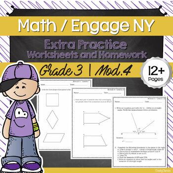 Preview of Math | Engage NY - 3rd Grade Extra Worksheets (MODULE 4)