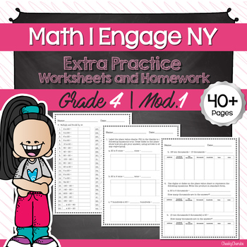 Preview of Math | Engage NY - 4th Grade Extra Worksheets (MODULE 1) + Answer Keys