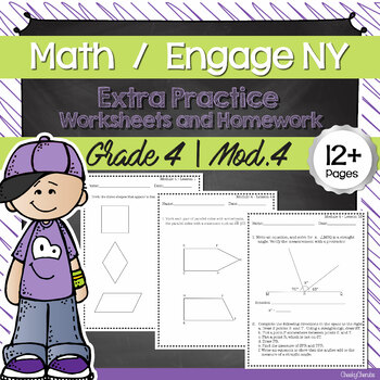 Preview of Math | Engage NY - 4th Grade Extra Worksheets (MODULE 4) + Answer Keys